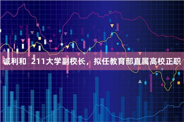 诚利和  211大学副校长，拟任教育部直属高校正职